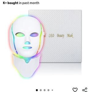 Red Light Therapy Mask for Face, 7 Custom Modes  Portable LED Face Mask